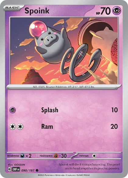 Spoink, SV03: Obsidian Flames 090/197