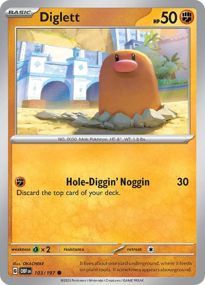 Diglett, SV03: Obsidian Flames 103/197