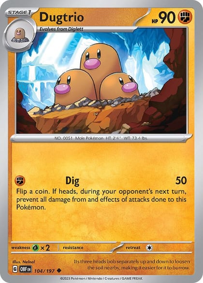 Dugtrio, SV03: Obsidian Flames 104/197
