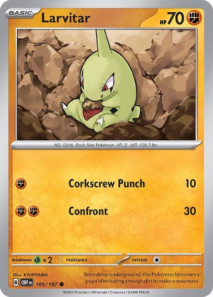 Larvitar, SV03: Obsidian Flames 105/197