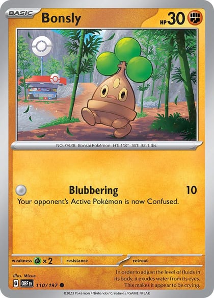 Bonsly, SV03: Obsidian Flames 110/197