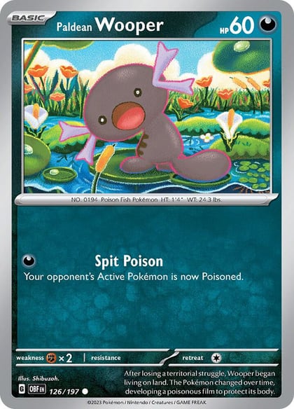 Paldean Wooper - 126/197, SV03: Obsidian Flames 126/197