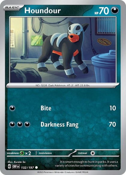 Houndour - 132/197, SV03: Obsidian Flames 132/197