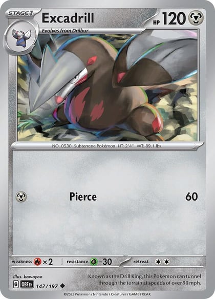 Excadrill, SV03: Obsidian Flames 147/197