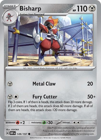Bisharp, SV03: Obsidian Flames 149/197