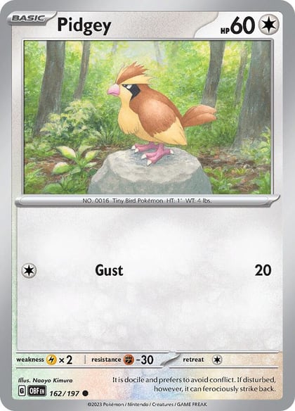 Pidgey, SV03: Obsidian Flames 162/197