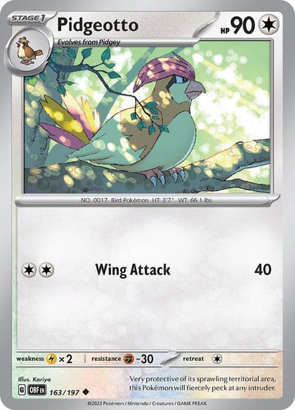 Pidgeotto, SV03: Obsidian Flames 163/197