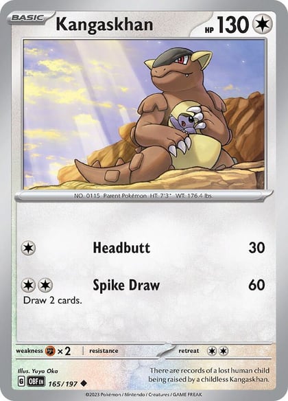 Kangaskhan, SV03: Obsidian Flames 165/197