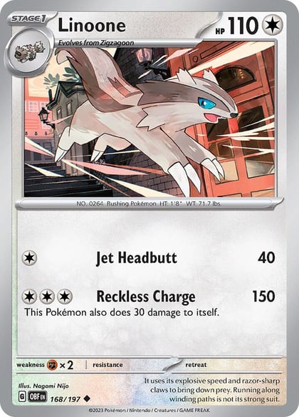 Linoone, SV03: Obsidian Flames 168/197