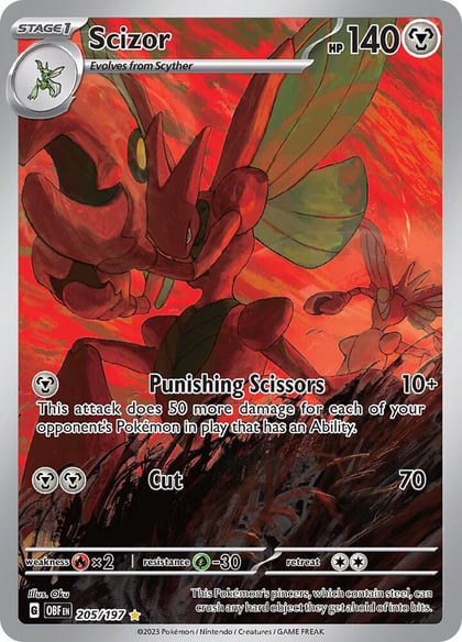 Scizor - 205/197, SV03: Obsidian Flames 205/197