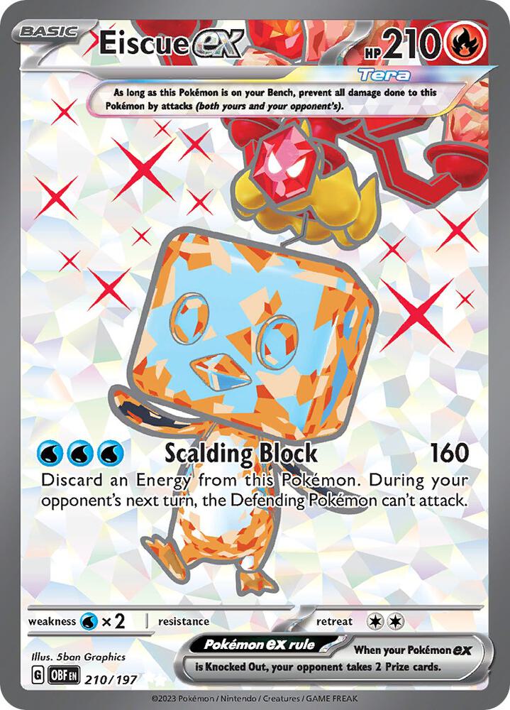 Eiscue ex - 210/197, SV03: Obsidian Flames 210/197