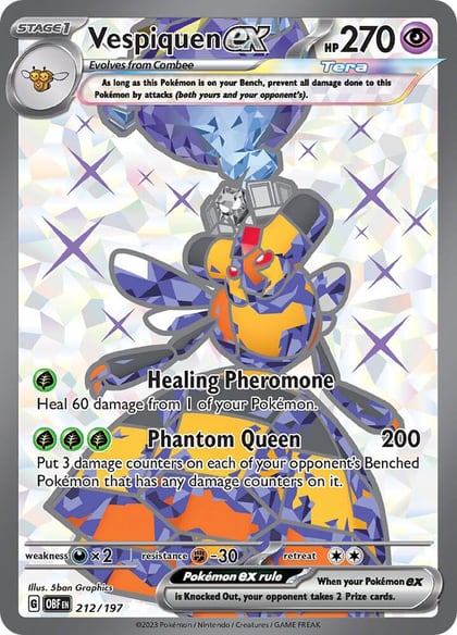 Vespiquen ex - 212/197, SV03: Obsidian Flames 212/197