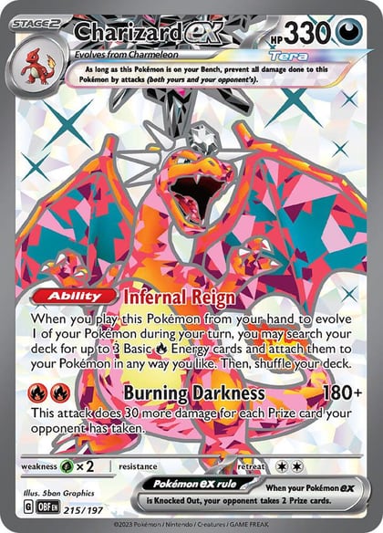 Charizard ex - 215/197, SV03: Obsidian Flames 215/197