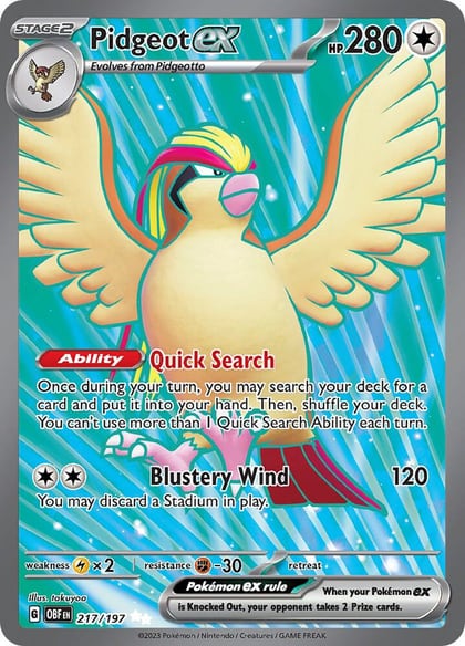 Pidgeot ex - 217/197, SV03: Obsidian Flames 217/197