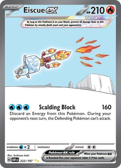 Eiscue ex - 222/197, SV03: Obsidian Flames 222/197