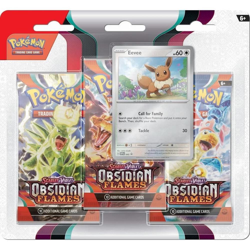 Obsidian Flames 3 Pack Blister [Eevee], SV03: Obsidian Flames P501259