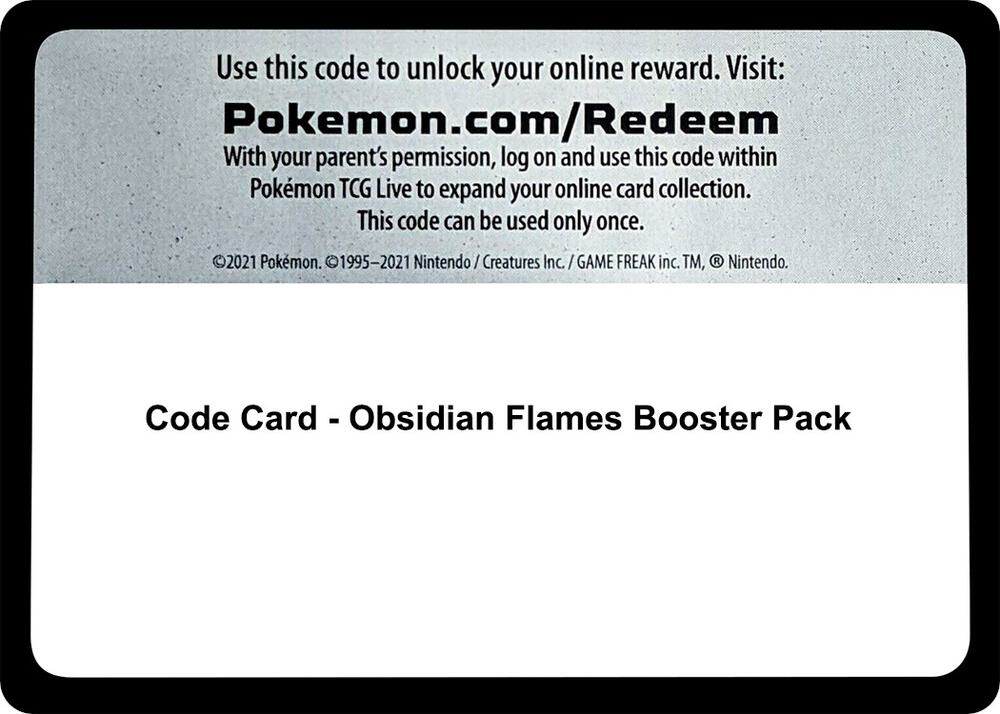 Code Card - Obsidian Flames Booster Pack, SV03: Obsidian Flames P510902