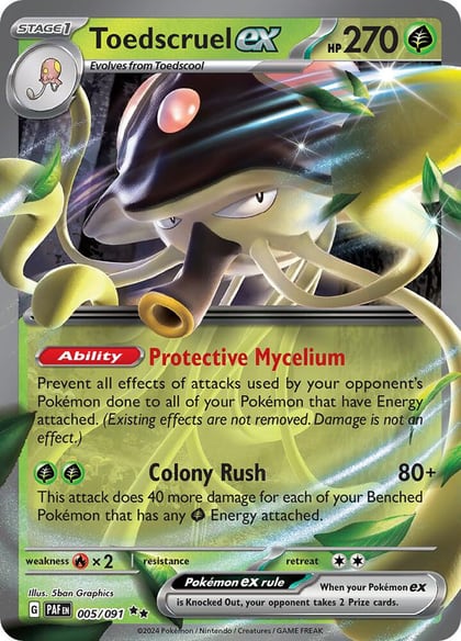 Toedscruel ex - 005/091, SV: Paldean Fates 005/091
