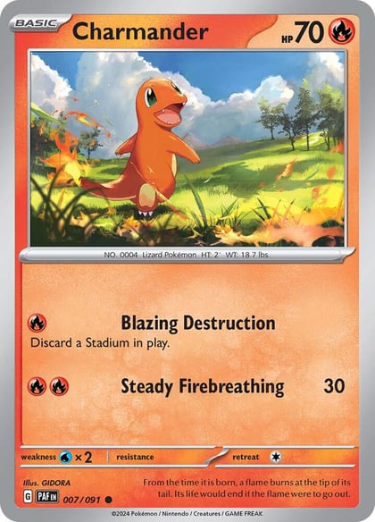 Charmander - 007/091, SV: Paldean Fates 007/091