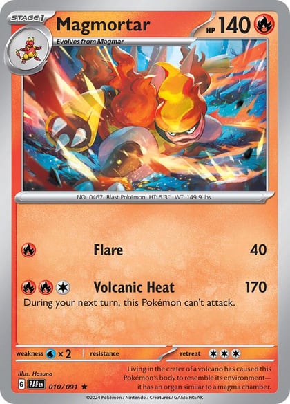 Magmortar, SV: Paldean Fates 010/091