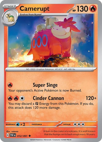 Camerupt, SV: Paldean Fates 012/091