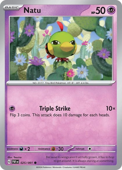 Natu - 025/091, SV: Paldean Fates 025/091