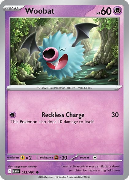 Woobat, SV: Paldean Fates 032/091