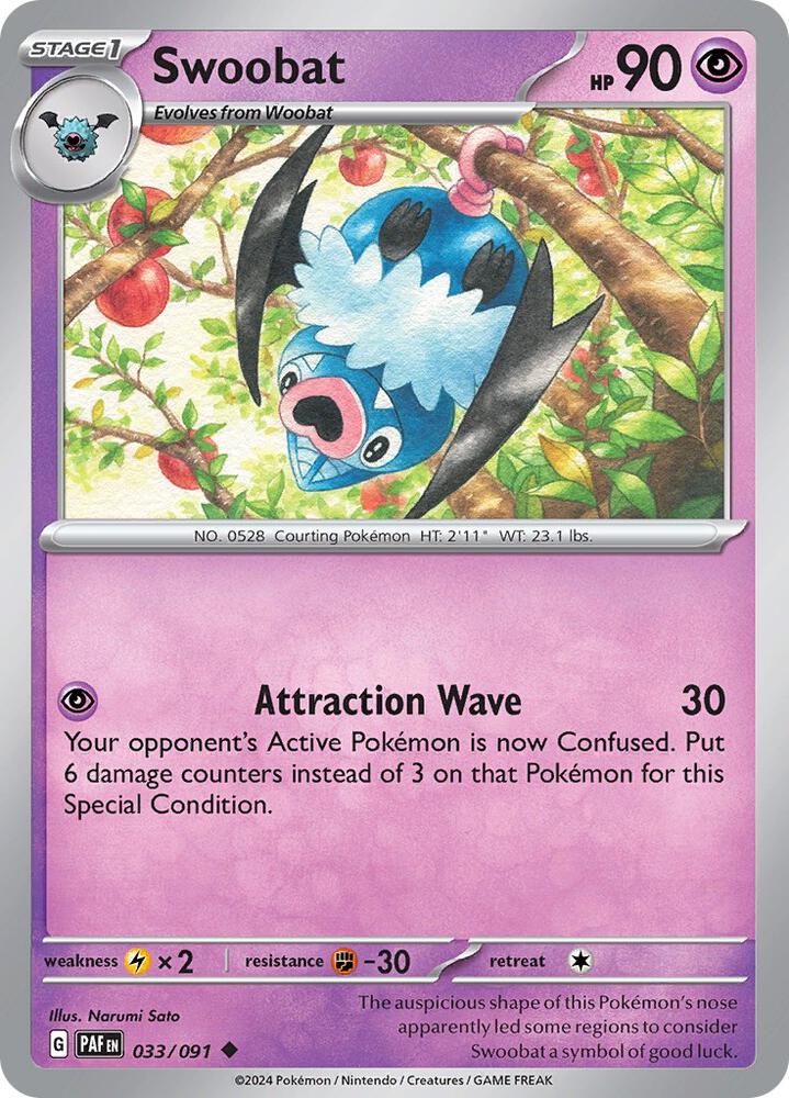 Swoobat, SV: Paldean Fates 033/091