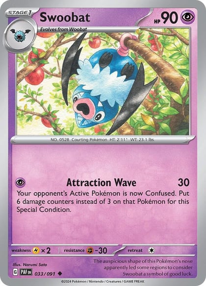 Swoobat, SV: Paldean Fates 033/091