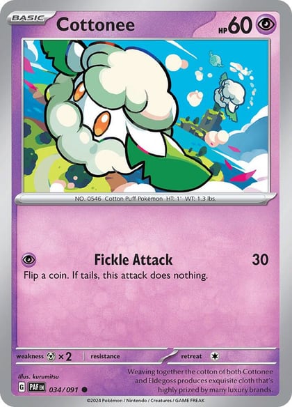 Cottonee, SV: Paldean Fates 034/091