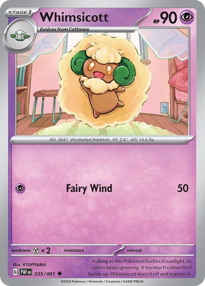 Whimsicott, SV: Paldean Fates 035/091