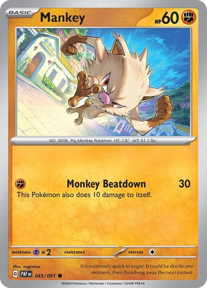 Mankey - 045/091, SV: Paldean Fates 045/091