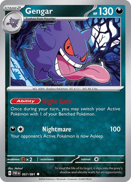 Gengar, SV: Paldean Fates 057/091