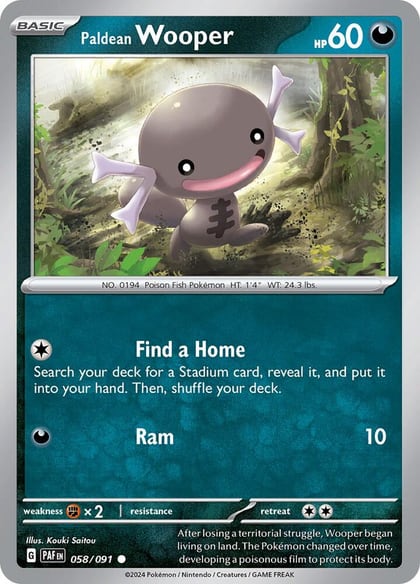 Paldean Wooper - 058/091, SV: Paldean Fates 058/091