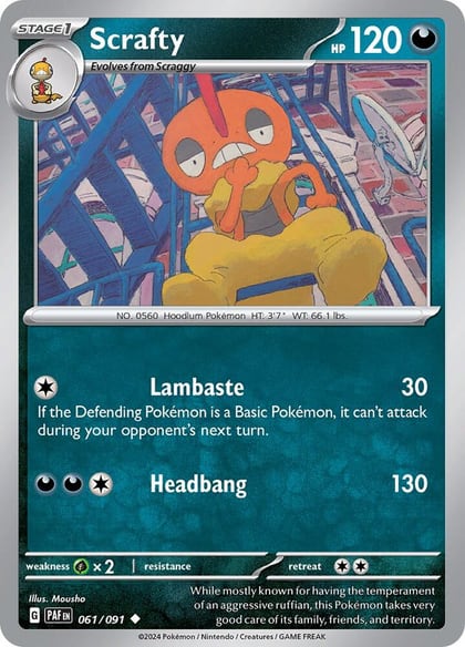 Scrafty, SV: Paldean Fates 061/091