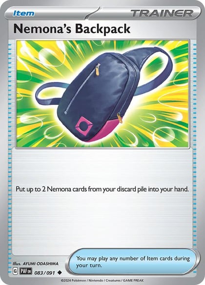 Nemona's Backpack, SV: Paldean Fates 083/091