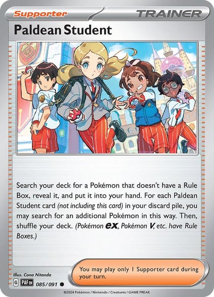 Paldean Student - 085/091, SV: Paldean Fates 085/091