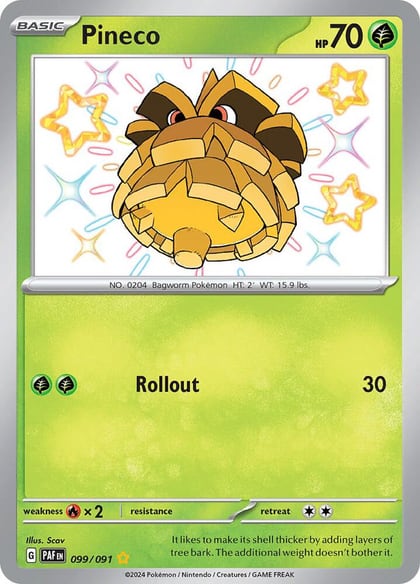 Pineco - 099/091, SV: Paldean Fates 099/091