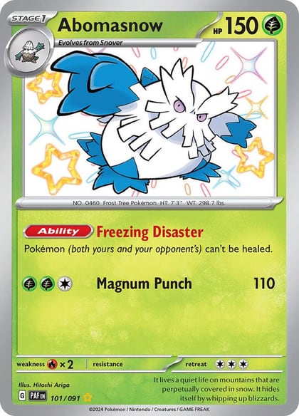 Abomasnow, SV: Paldean Fates 101/091