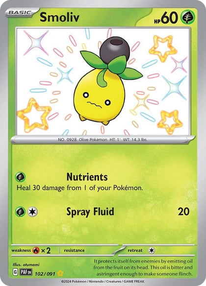 Smoliv, SV: Paldean Fates 102/091