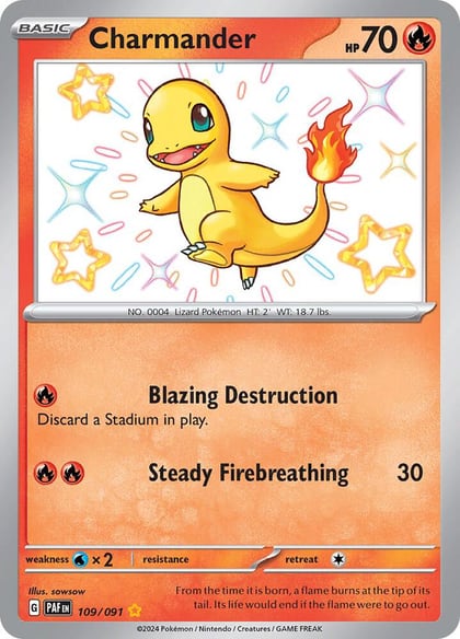 Charmander - 109/091, SV: Paldean Fates 109/091