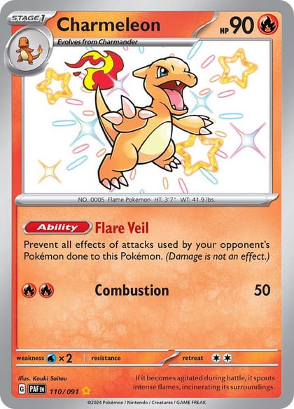 Charmeleon - 110/091, SV: Paldean Fates 110/091