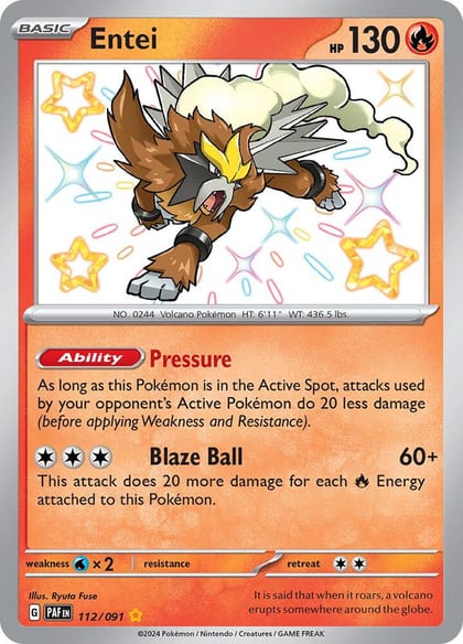 Entei, SV: Paldean Fates 112/091