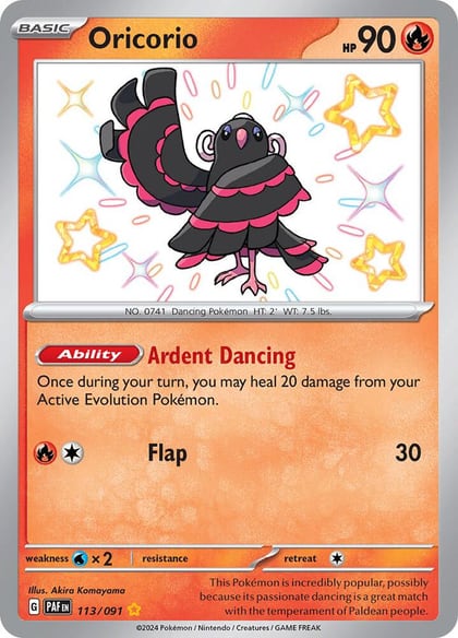 Oricorio, SV: Paldean Fates 113/091