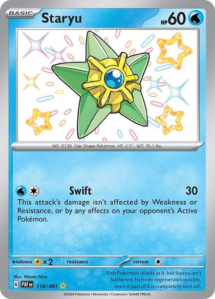 Staryu, SV: Paldean Fates 118/091