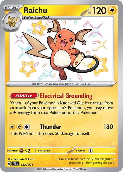 Raichu - 132/091, SV: Paldean Fates 132/091