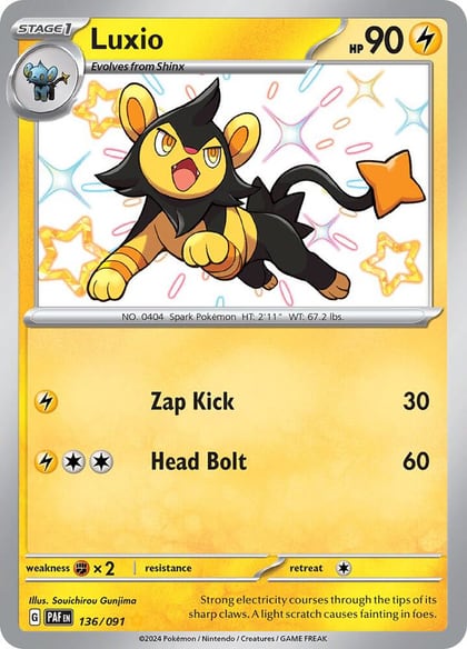 Luxio, SV: Paldean Fates 136/091