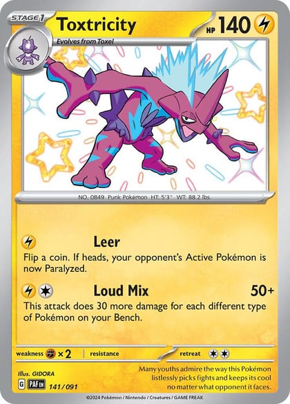 Toxtricity, SV: Paldean Fates 141/091