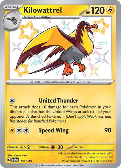 Kilowattrel - 146/091, SV: Paldean Fates 146/091