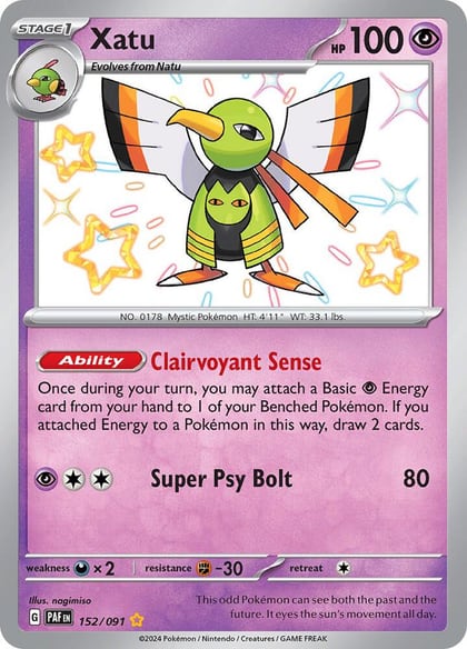 Xatu - 152/091, SV: Paldean Fates 152/091